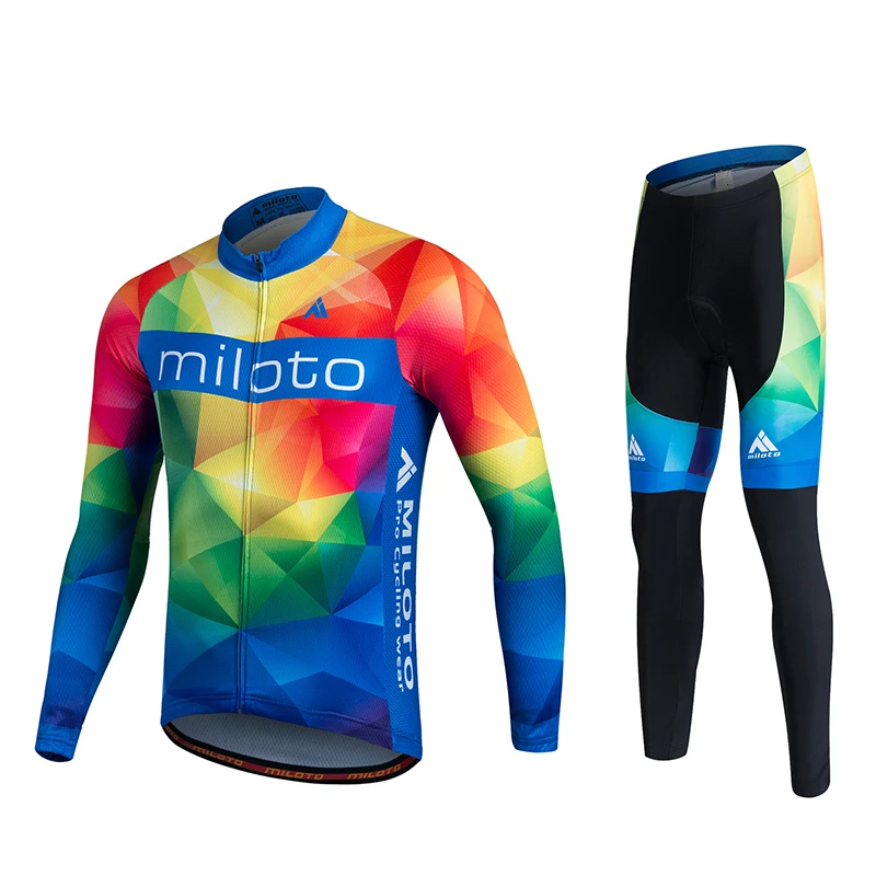 

MILOTO cycling jersey 2019 ropa ciclismo hombre winter thermal fleece cycling suits bicycle dress racing shirt cycling wear sets