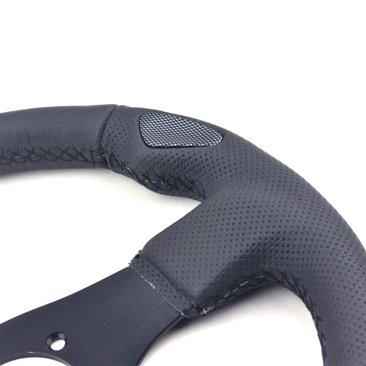 320 мм гоночное рулевое колесо кожаное иглое отверстие плоского типа для вождения