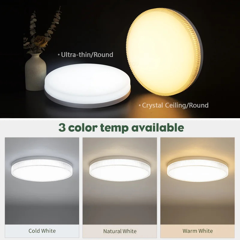 crystal ceiling lights round natural lighting fixtures indoor lighting decoration home led ceiling lamps for bedroom living room free global shipping