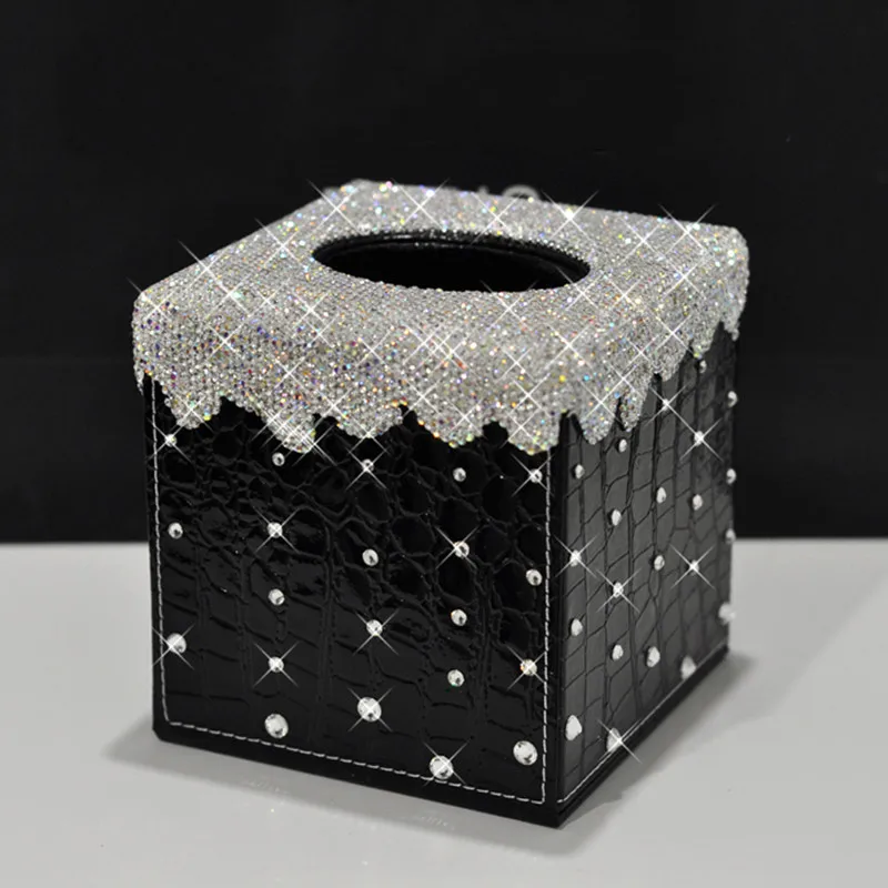 Квадратная коробка для салфеток Кристальный чехол кожаная бумажная полотенец