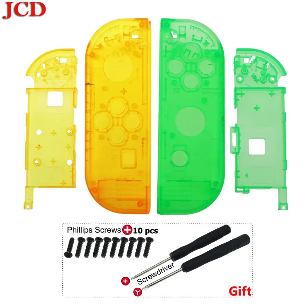 No14 JCD, высокое качество, для Joy-con, прозрачный корпус для kingd, для переключателя NS JoyCon, контроллер, сделай сам, корпус, оболочка, правый, левый чехол - Цвет: No14