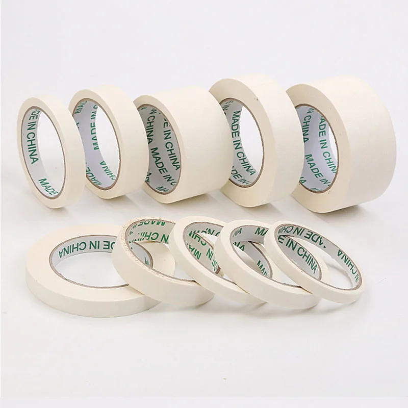 Masking Tape White Color  Sealing Self Adhesive Tape Car Painting Shelter Decoration Paper Tape Waterproof 20m / roll