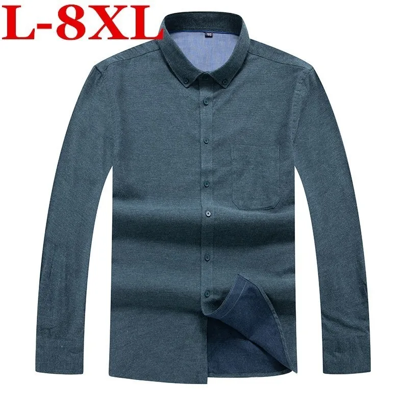 Большие размеры 8XL 7XL 6XL деловые рубашки новая модная брендовая одежда мужская