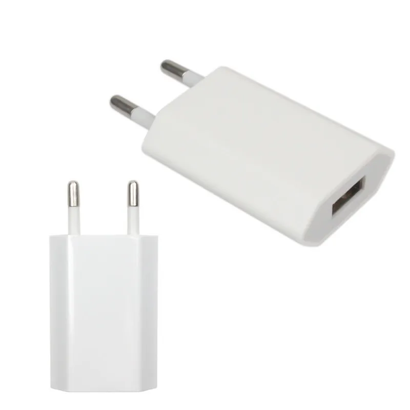 20pcslot useu plug 5v 1a 5w ac usb charger ac wall power adapter for samsung for i phone htc huawei xiaomi mobile phones free global shipping