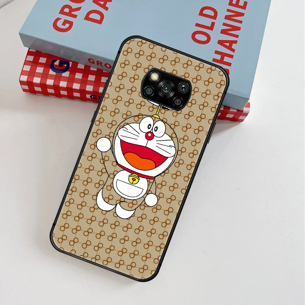 

Luxury Brand Doraemon Cartoon Phone Case For Xiaomi Mi Note 10 A3 9 MAX 3 A2 8 9 Lite Pro Ultra black Shell Trend Funda Soft