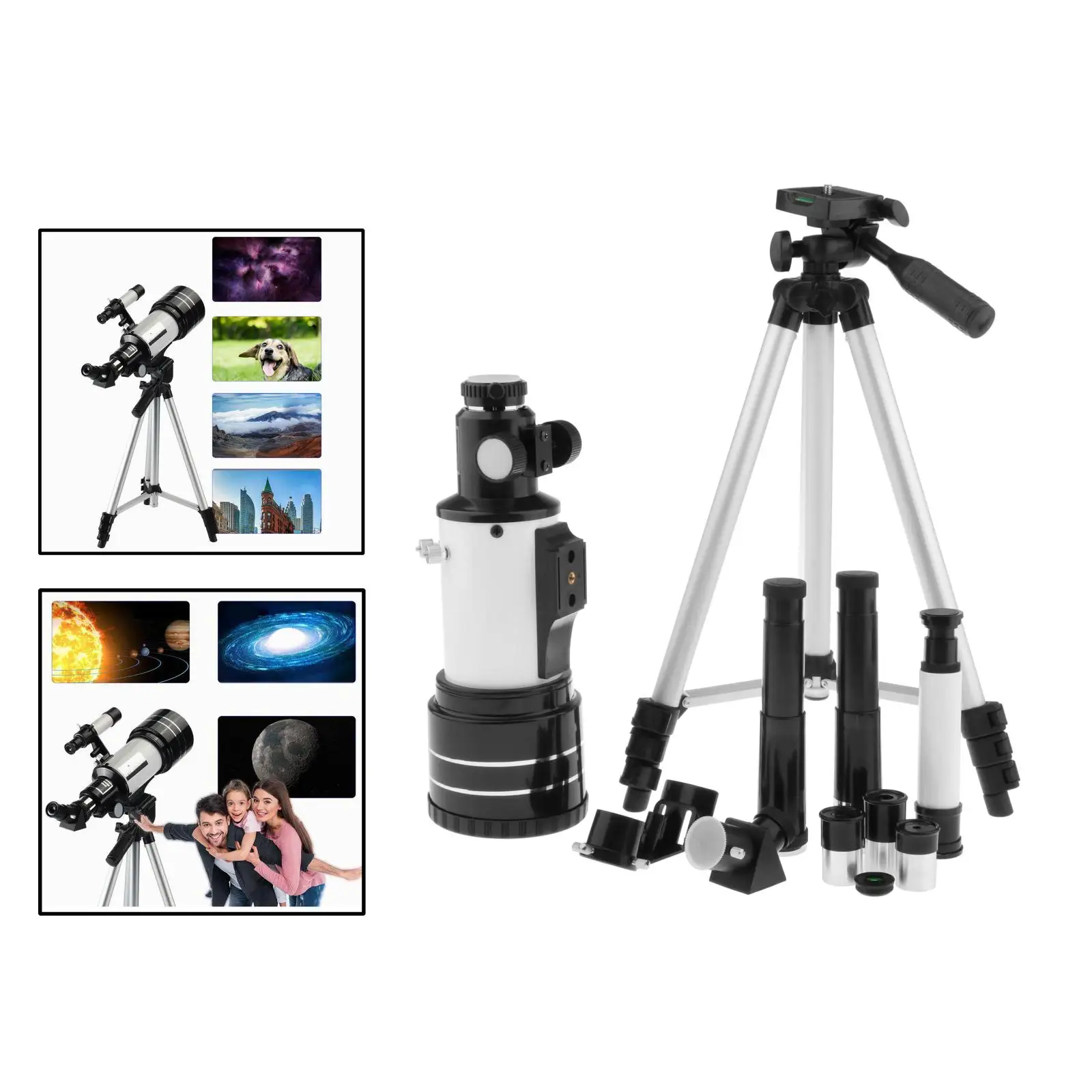 

Portable 70mm Aperture HD Refractor Telescope Nebula map for Kids Astronomy