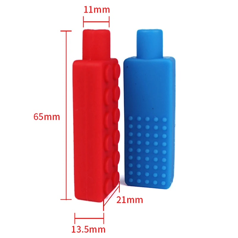 Mordedor de silicona masticables para niños, tapa de lápiz, juguete sensorial para autismo y TDAH, 1 unidad-5