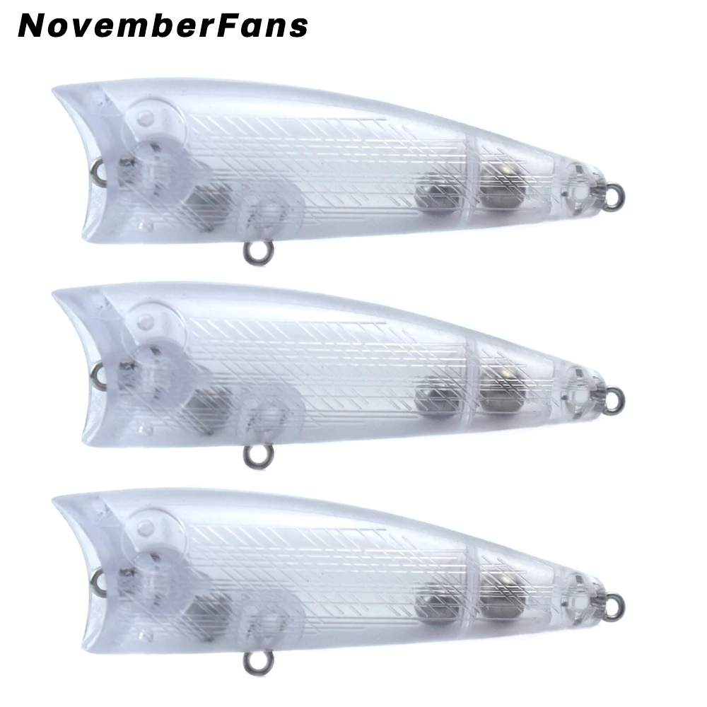 NovemberFans 10 шт./лот неокрашенные воблеры Topwarter 6 5 см 7 Поппер приманки жесткие