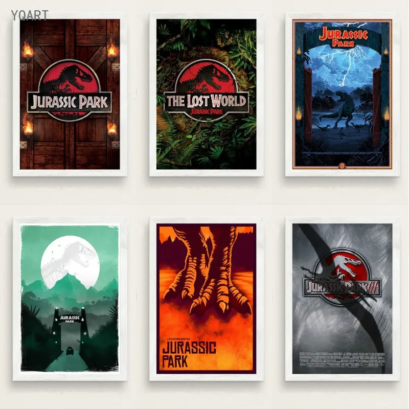 Классическая серия фильмов Парк Юрского периода холст плакаты настенная