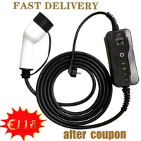 ev charger type 2 electric vehicle charging station portable 8a 10a 13a 16a adjustable
