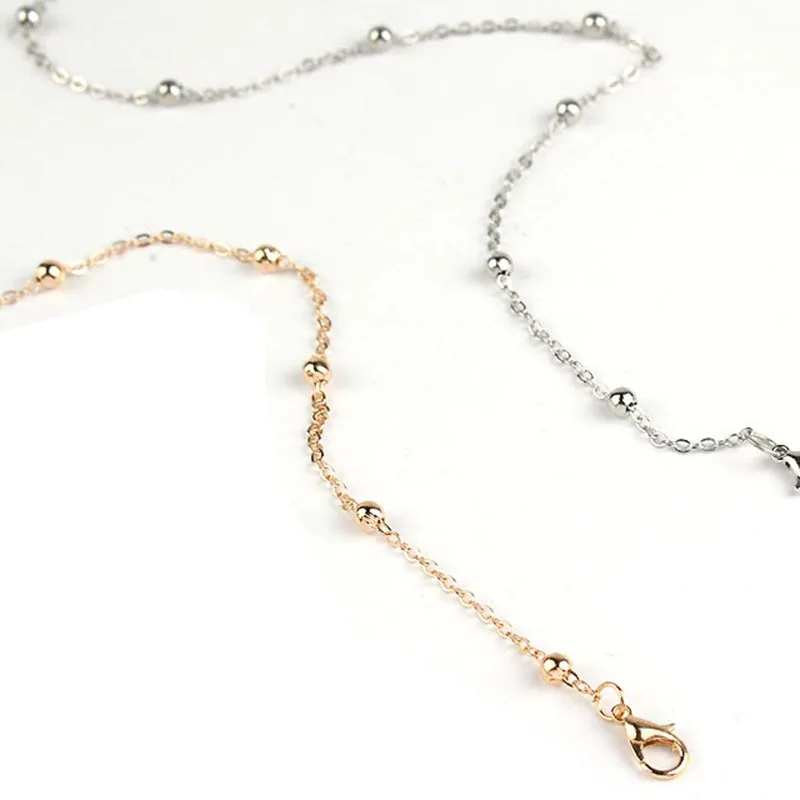 Простое винтажное короткое ожерелье чокер с золотым покрытием и бусинами в