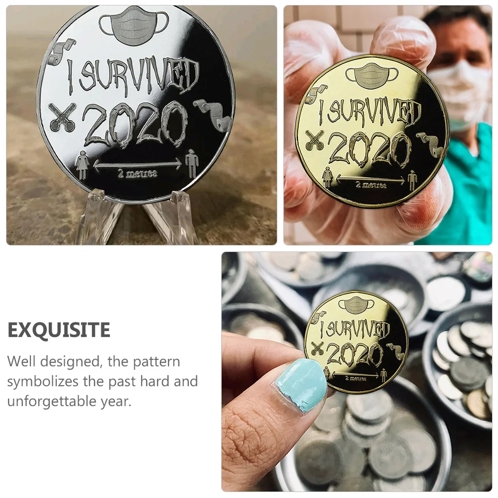 

2Pcs Mother's Day Gift Commemorative Coins Metal 2020 Survived Souvenir Coins