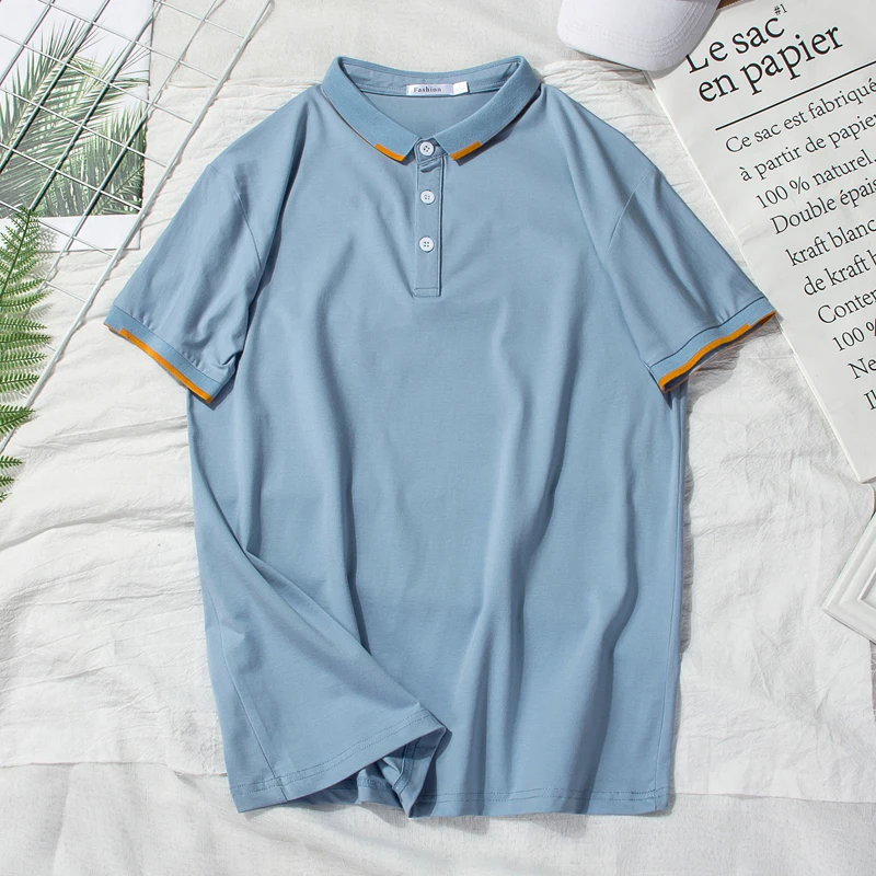 Брендовые мужские рубашки-поло MuLS летние модные хлопковые с защитой от усадки