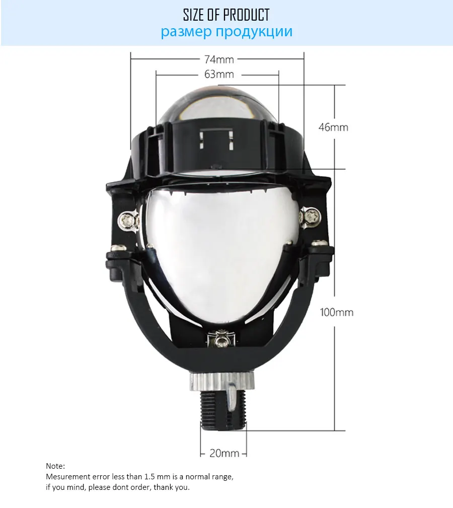 TAOCHIS 3,0 дюймов 12V 50W 8000LM авто фары Универсальный Высокий Низкий пучок автомобильные аксессуары bi светодиодный объектив проектора
