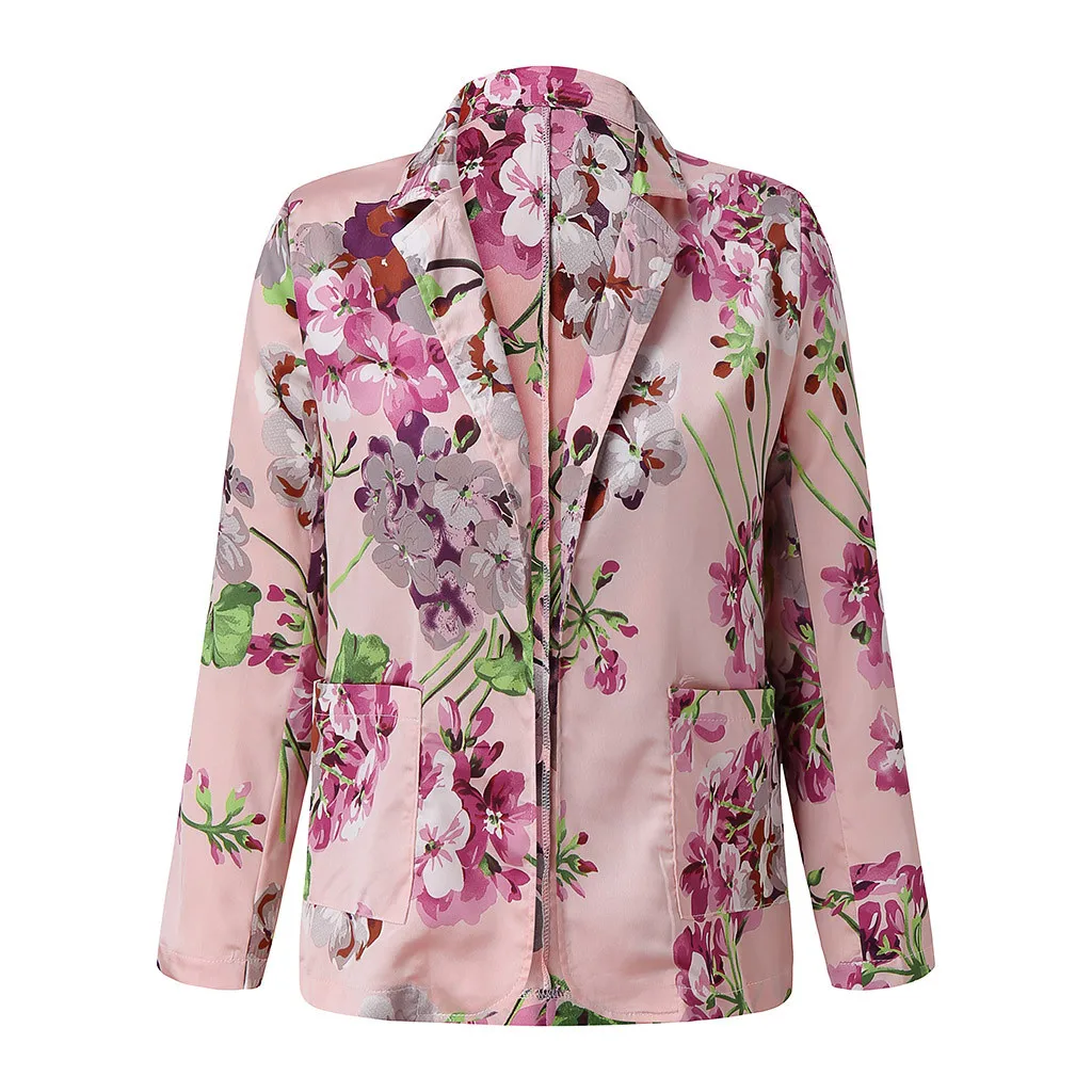 Осенние женские сплошные блейзеры пальто с длинными рукавами и куртки рюшами