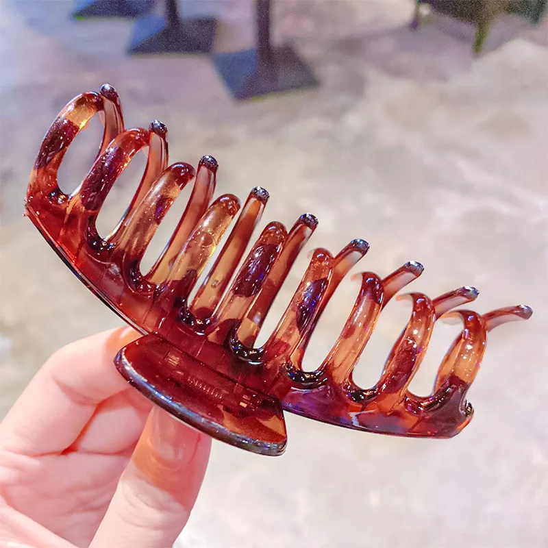 

2021 New Leopard Print Hair Grab Clip Large Acetate Hair Clip Crab Hair Claws for Women Hair Accessories Hair Style Headwear