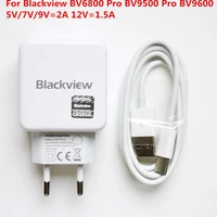 blackview original adapter portable 12v 1 5a charger usb cable eu for bv9600 pro bv6800 pro bv9500 pro bv9500 bv9000 pro