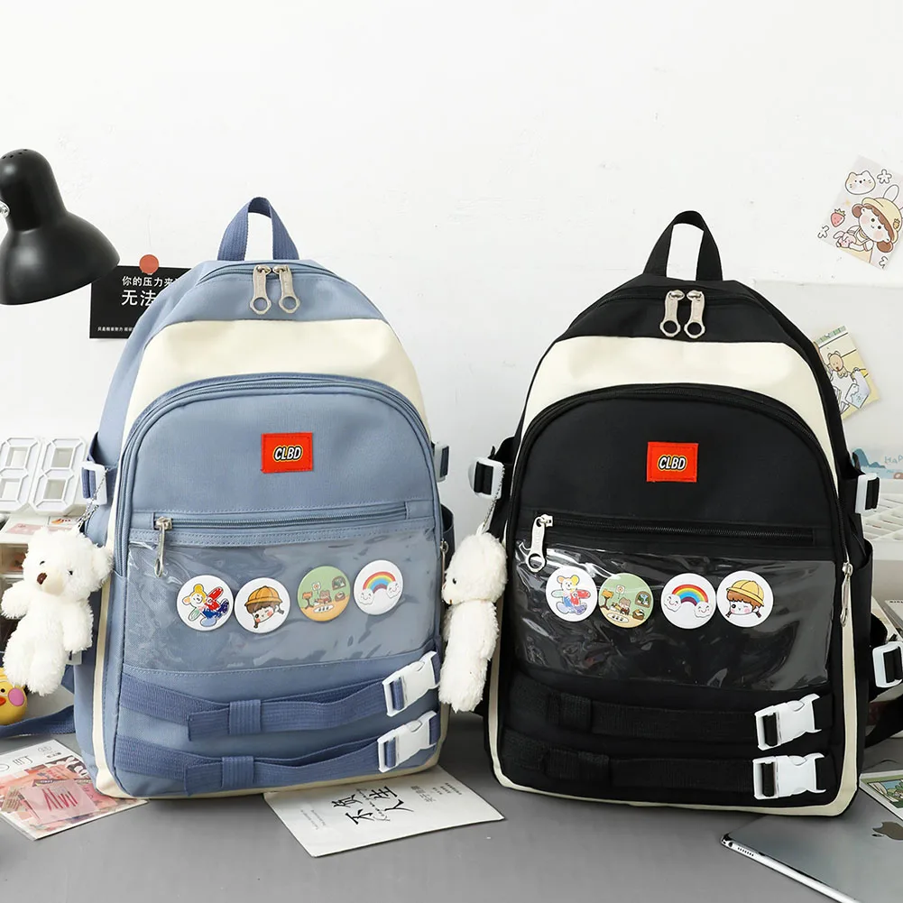 

5 шт., женский холщовый рюкзак с ручками и плечевым ремнём