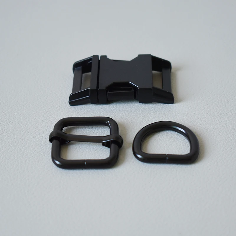 20Suit Metal Buckle Adjust (Metal Buckle+Adjust Buckle+D Ring/Set) Manufacturer Zinc Alloy 20mm Black High Quality Plated | Дом и сад