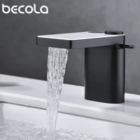 led digital basin faucet black bath basin mixer brass temperature display faucet smart tap sink faucet for bathroom faucet tap
