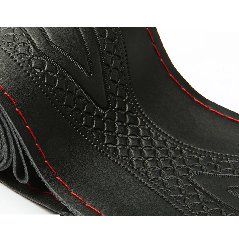 Чехол для руля из натуральной кожи 37 38 см|Чехлы на руль| |