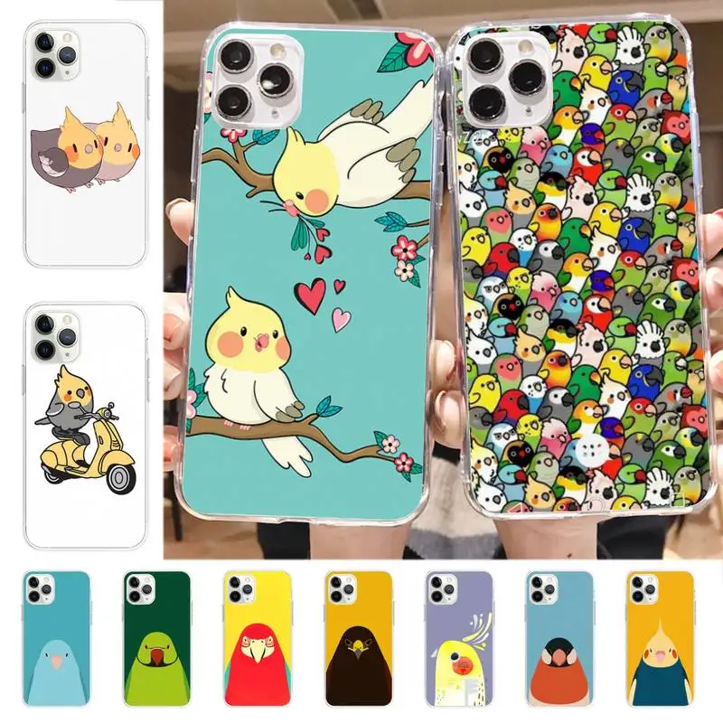 

Cartoon parrot Phone Case for iphone 13 8 7 6 6S Plus X 5S SE 2020 XR 11 12 mini pro XS MAX