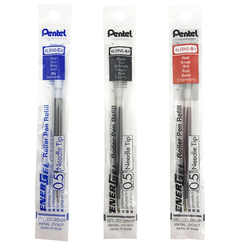12 шт./кор. Pentel LRN5 Neutra с гелевой вставкой пополнения чернил для BLN75 выдвижной ручки-быстрое высыхание-0,5 mmOffice& Sch оол расходные материалы