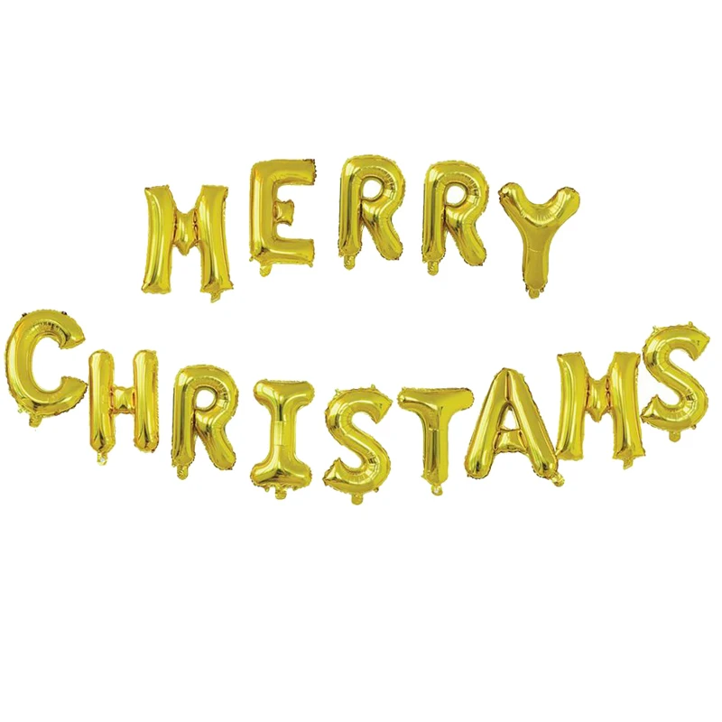 Gold Banner Elf Moose Deer Animal Foil Helium Balloon Merry Christmas New Year Xmas Decorations Birthday party decorations kids - Цвет: Gold Banner