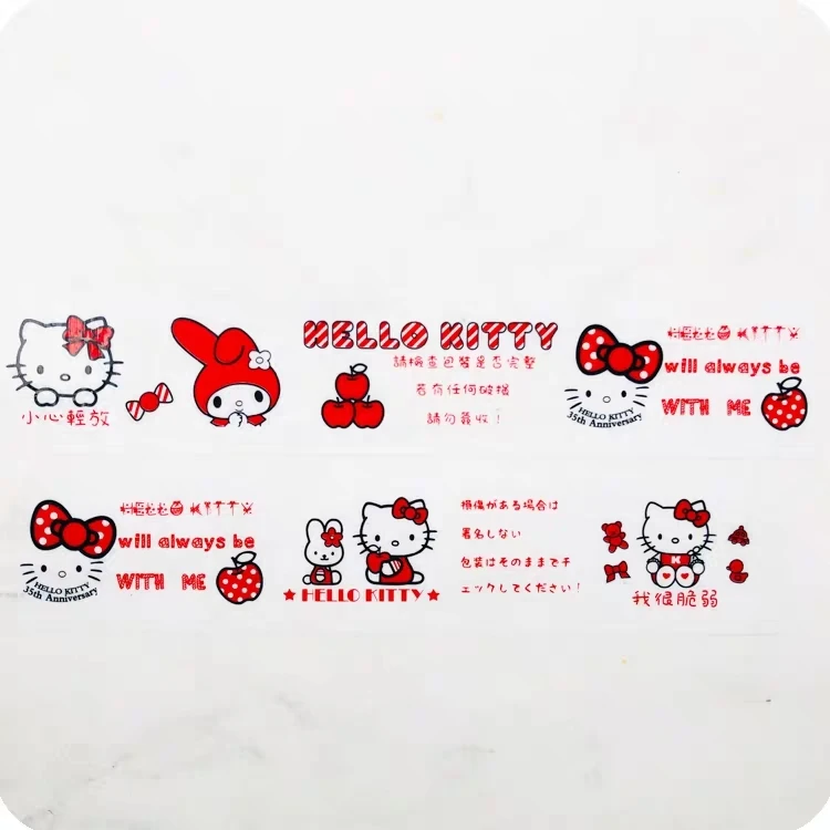 1 шт. HelloKitty my melody мультфильм Kawaii упаковочная лента большой рулон 100 метров белая Нижняя Милая мультяшная анимационная лента ОПП