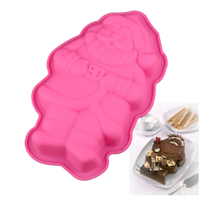 

3D DIY Silicone Santa Claus Shaped Cake Soap Mold Cake Pan DIY Baking Tools Christmas Supplies Baking Accessories