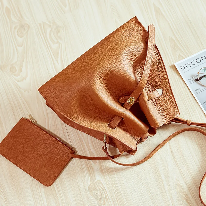 Винтажная брендовая дизайнерская женские сумки мешки из натуральной коровьей