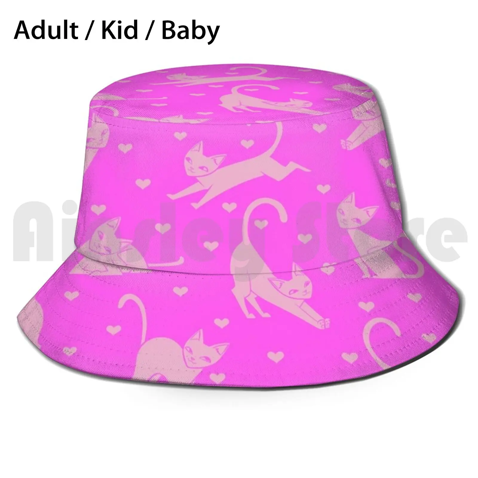 

Розовые котята Солнцезащитная шляпа складная УФ-защита кошка мяу ниань кошачьи сердца Милая кавайная розовая фусия гэто черная любовь