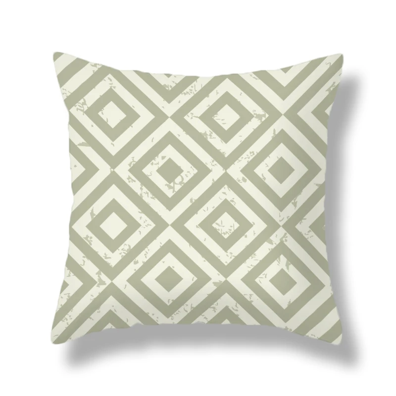 Наволочка для подушки в горошек с принтом полоску клетчатый чехол