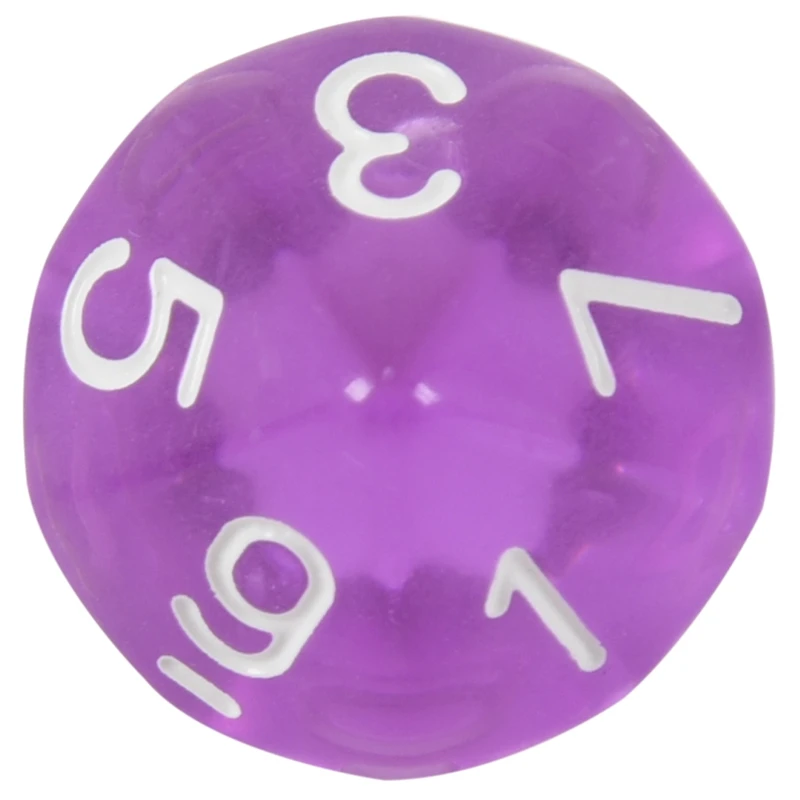 Purple 10-Dices D10 10-сторонняя игральная кость из драгоценного камня для РПГ Подземелья и Драконы настольные игры прозрачный синий - Цвет: Purple