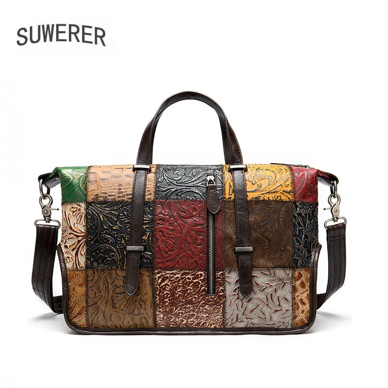 

SUWERER Women's famous brand Real Cowhide bag Women Genuine Leather bags cowhide leather shoulder bag women luxury handbags