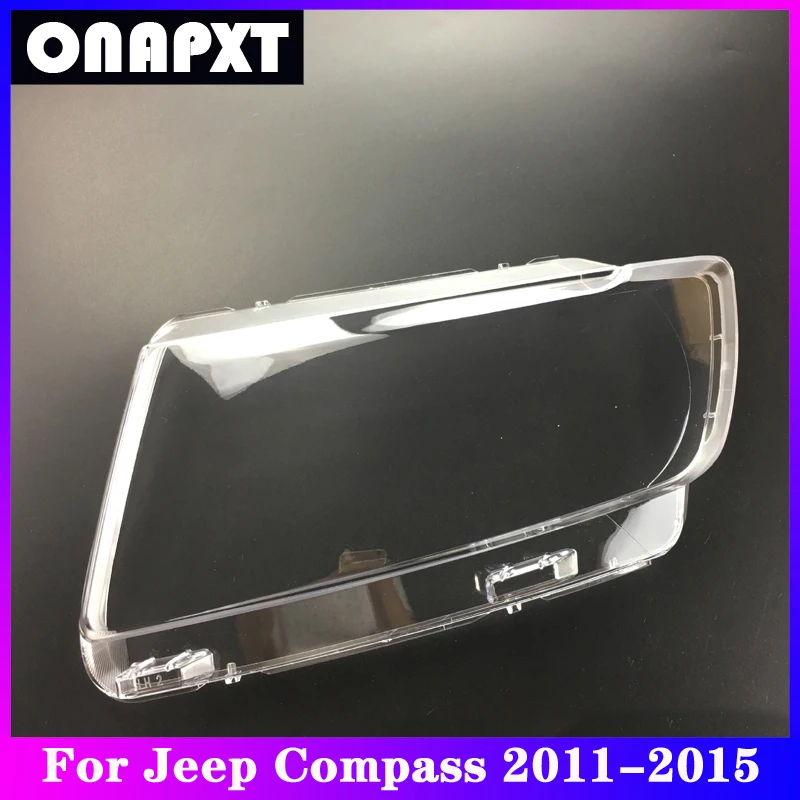 

For Jeep Compass Plastic Cover Lampshade Headlight Cover Glass Headlamp Transparent Head Light Case Lamp Shell 2011-2015