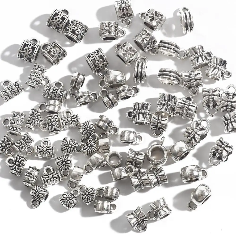 

New Style 20Pcs/Lot Antique Silver Color Beads For Jewelry Making Bracelet Necklace Accessories Fashion Pendants DIY Findings