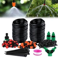 30m automatic garden watering system kits self garden irrigation watering kits adjustable micro drip mist spray cooling system
