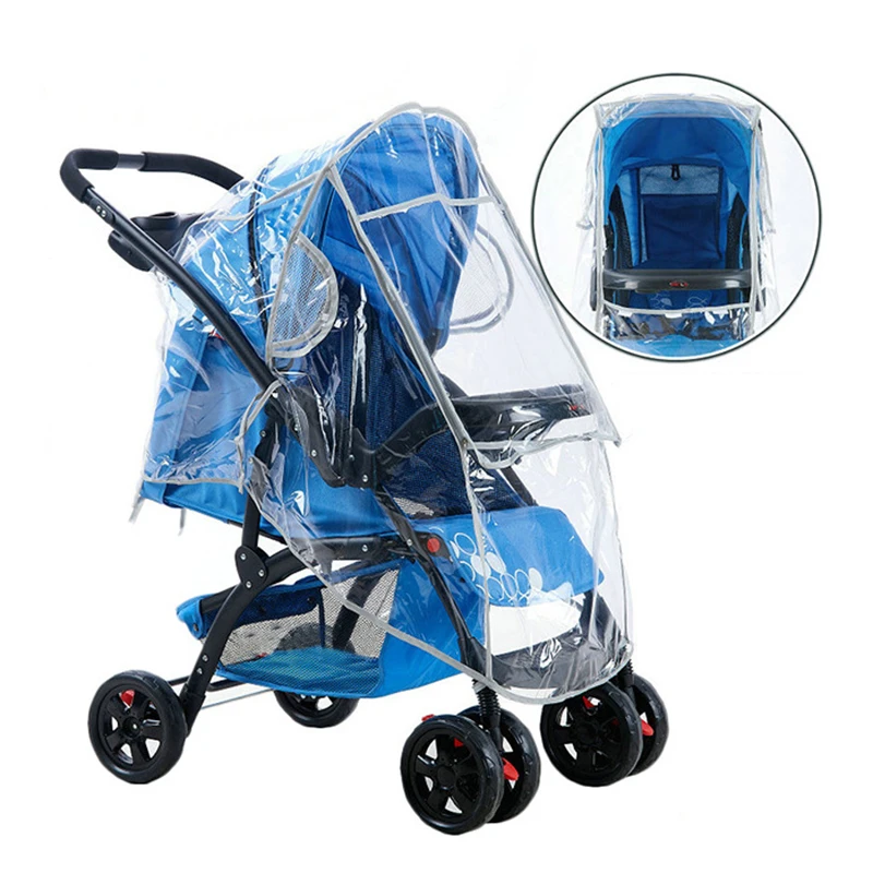 

Baby Stroller Rain Cover Transparent Safe EVA Rain Cover For Pushchair Pram Baby Travel Weather Shield Easy To Install