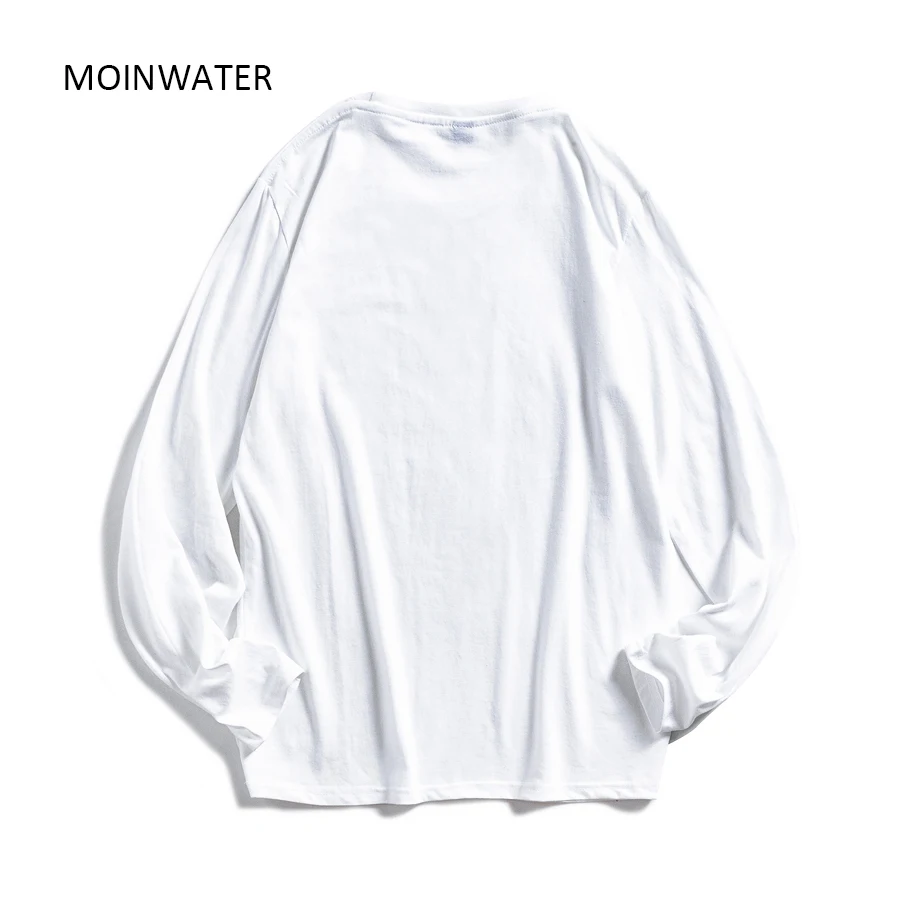 MOINWATER женские модные футболки с длинным рукавом абстрактным рисунком из 100%