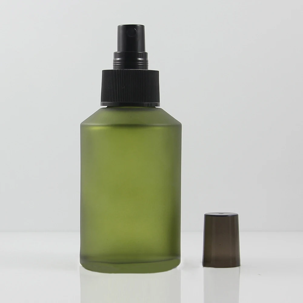 Разноцветный 125 мл пустой стеклянный флакон для парфюма с черной