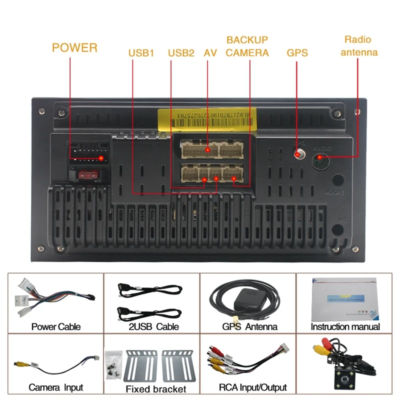 Автомагнитола 2DIN на Android 8 1 с емкостным сенсорным экраном 7 дюймов Gps навигацией и