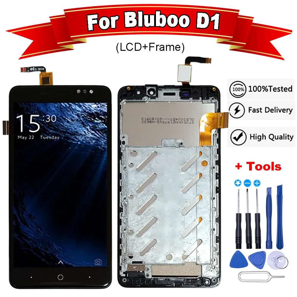 5 0 дюймовый ЖК-дисплей для Bluboo D1 + сенсорный экран 100% оригинальный
