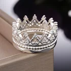 Изысканные Роскошные Модные Корона Женское Обручальное Кольцо Съемная Три в одном обручальное кольцо
