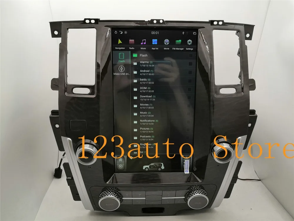 13,6 inch вертикальный Тесла Стиль Android 8,1 авто автомобиль DVD gps плеер naivigation для NISSAN PATROL 2010- Радио Аудио PX6 HDMI