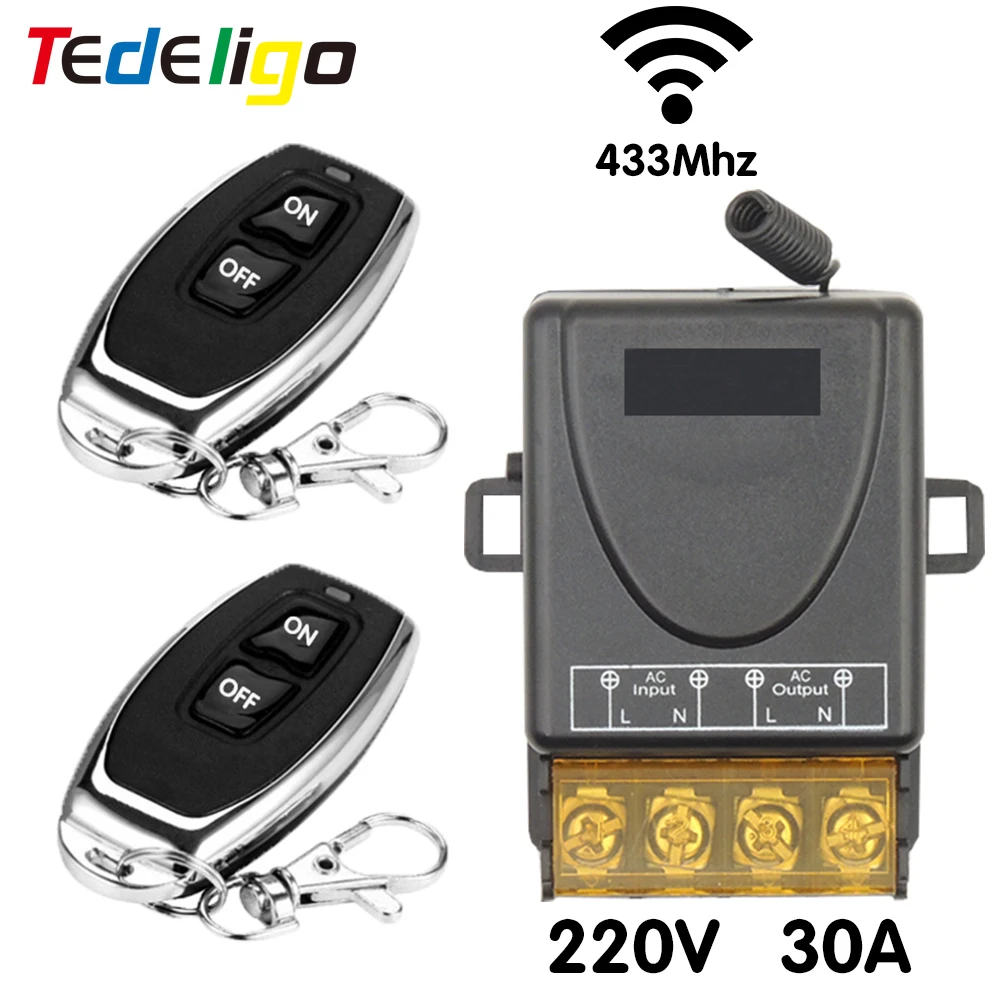 Беспроводной Выключатель Света 433 МГц RF с дистанционным включением выключения AC
