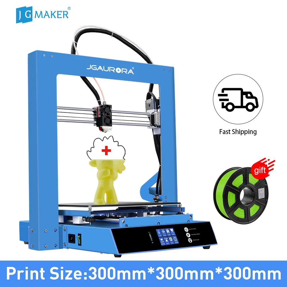 JGMAKER A1 3D принтер большой размер печати 300*300*300 мм SD карта полный цвет CZ/DE/USA склад