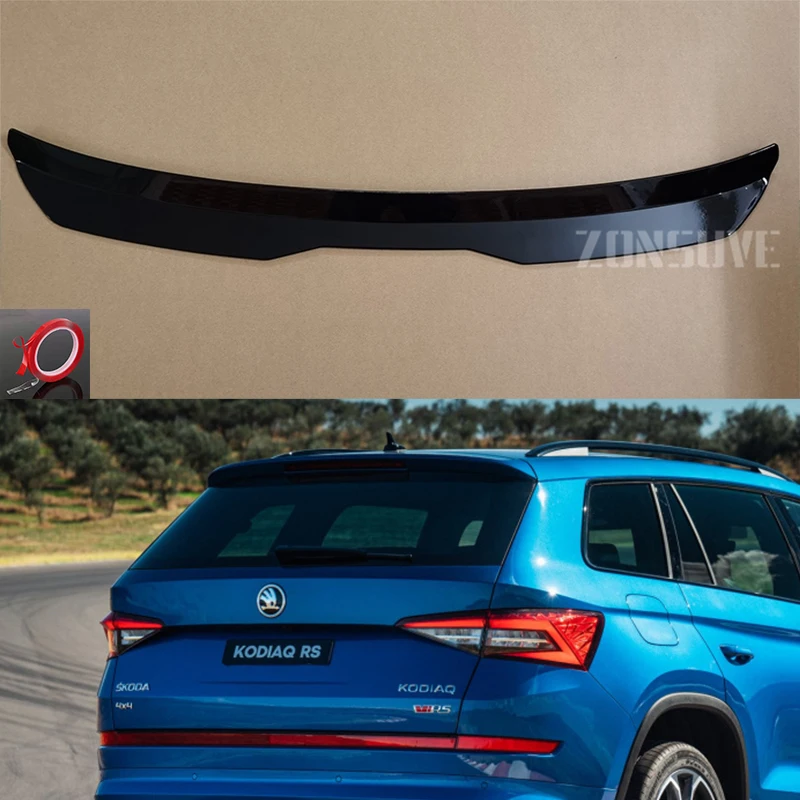 

Подходит для Skoda Kodiaq 2017-2020 года, спойлер на крышу, аксессуары из углеродного волокна, обвес, заводской стиль