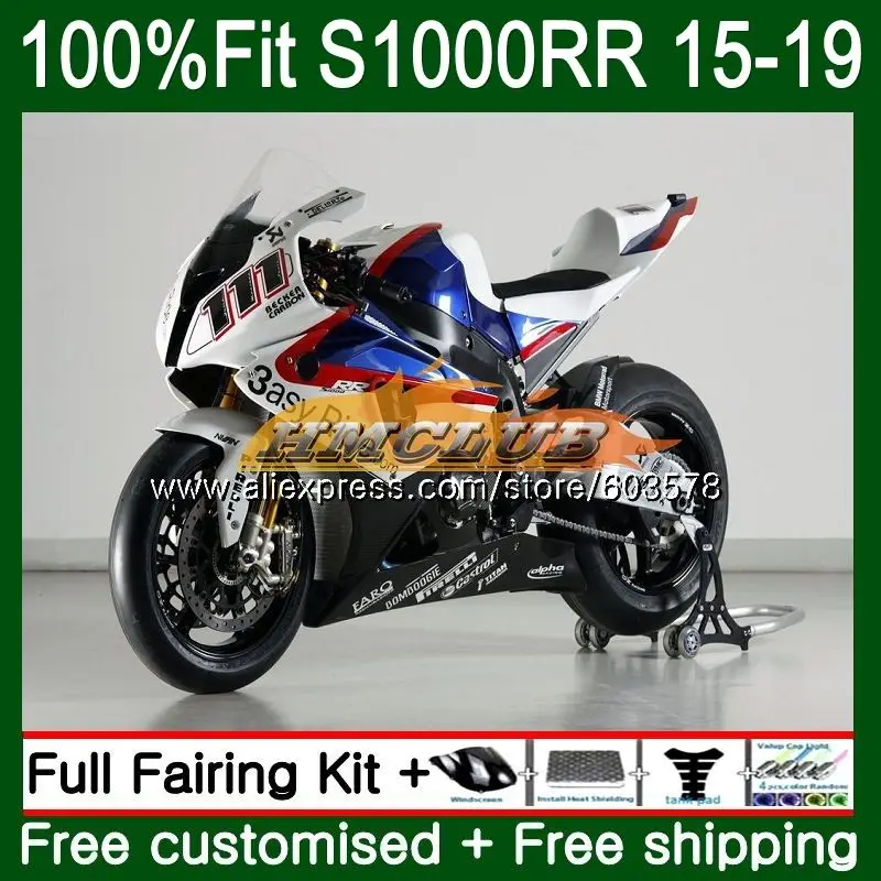 Литья под давлением для BMW S1000 RR S1000RR 15 16 17 2015 2016 2017 Стоковая белая 37CL. 49 S 1000RR 1000 18 19