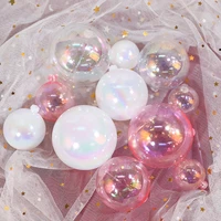 10 pcs 345 cm open plastic clearwhite colorful ornament gift present box decoration christmas tree decorations ball